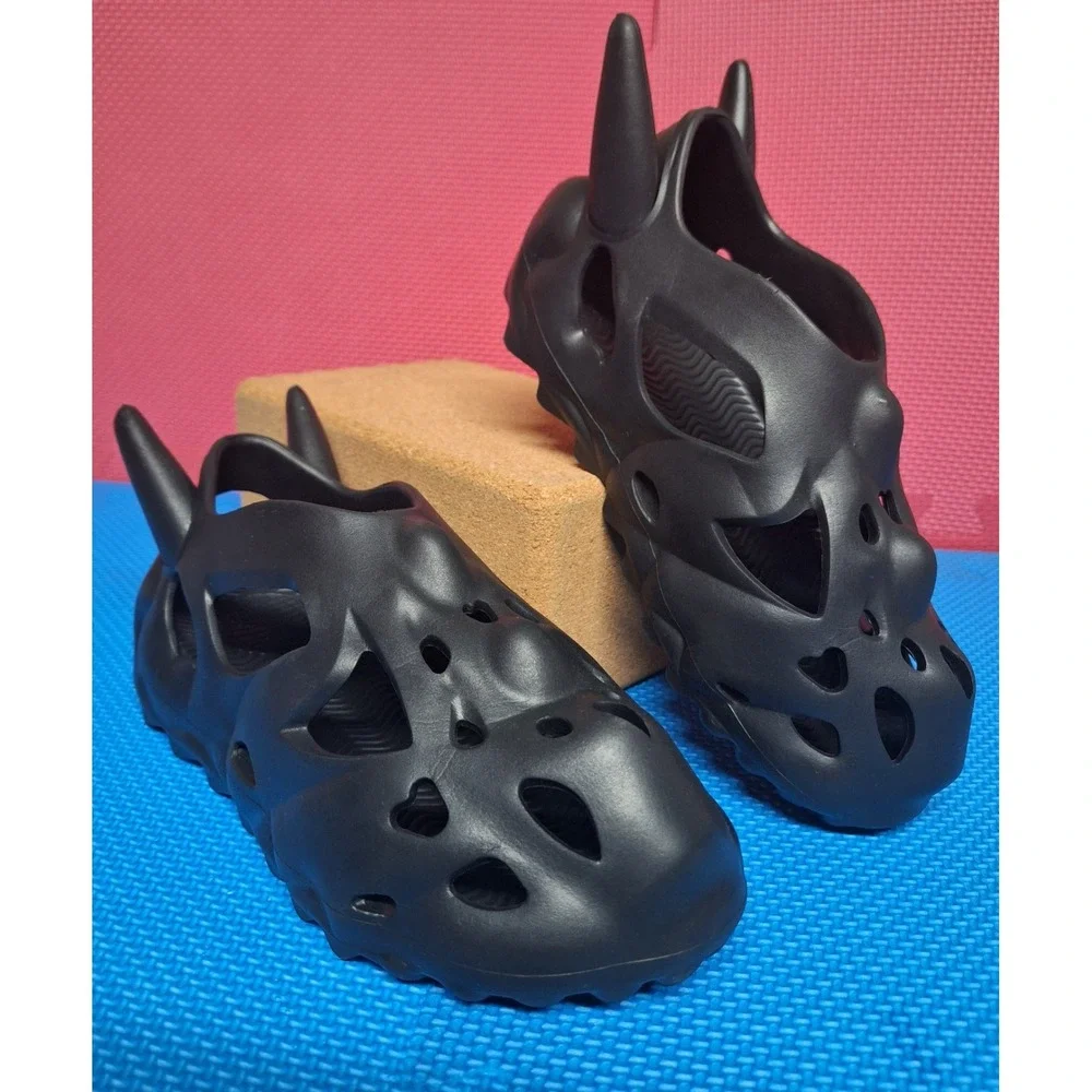 Esenes Bonehead Clogs Shoes Skull Worldwide Onyx Black US Sz 6 Men's Women's 7.5